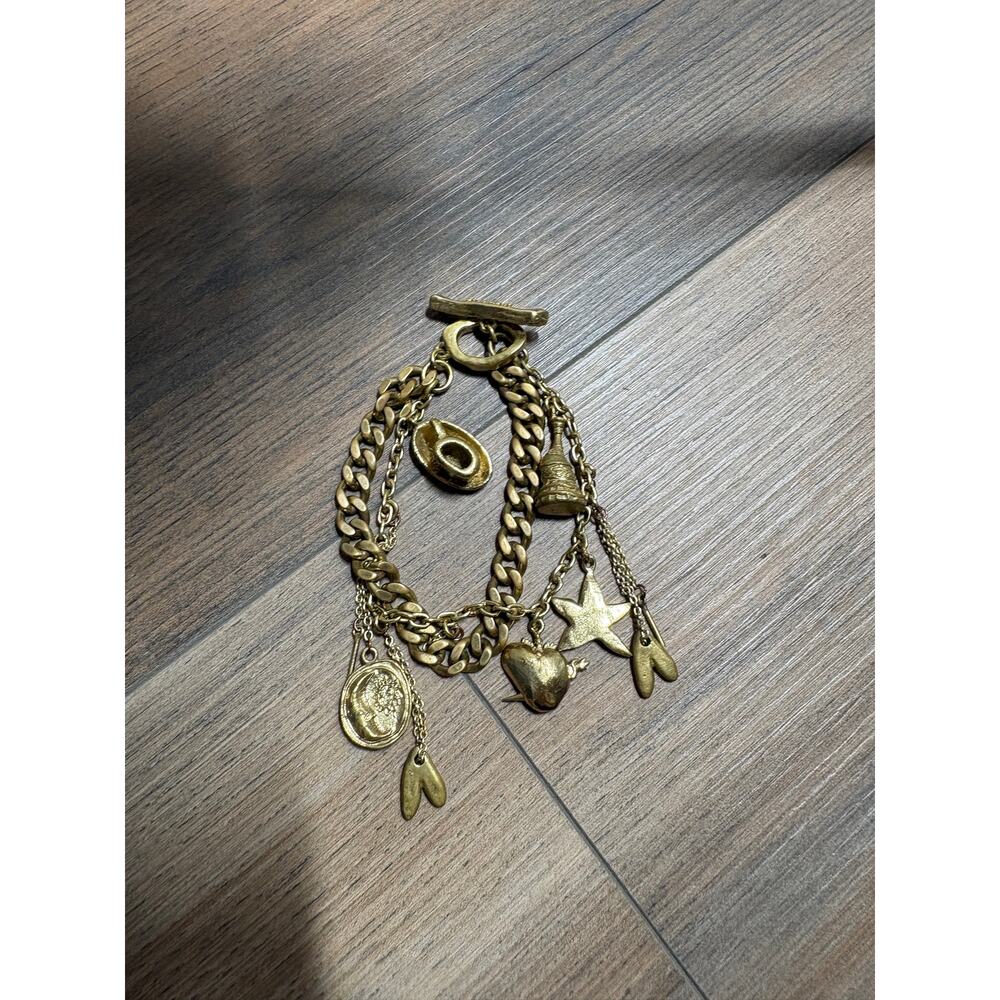 Alemais Gold Tesori Charm Bracelet Chunky Chain Nano Plated Brass - Picture 9 of 10